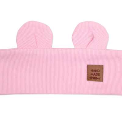 Čelenka Teddy s uškami pre deti Hand Made - ružová, 4-8 rokov