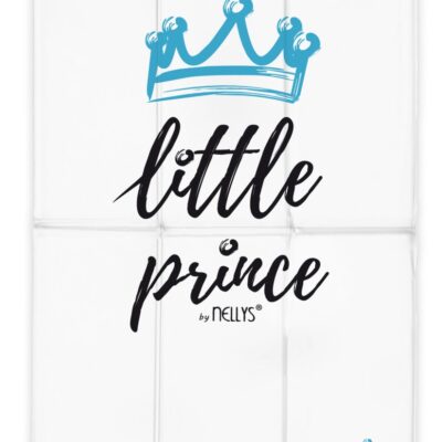 Cestovná prebaľovacia podložka, mäkká, Little Prince, Nellys, 60x40cm, biela, modrá