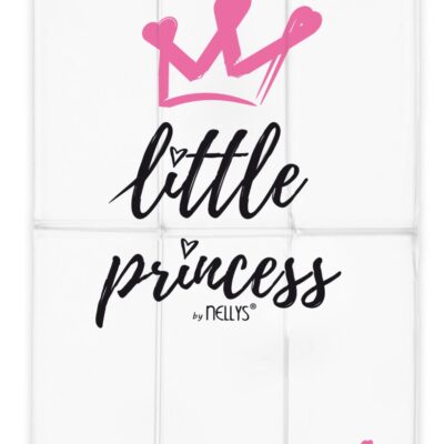 Cestovná prebaľovacia podložka, mäkká, Little Princess, Nellys, 60x40cm, biela, ružová