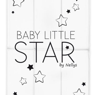 Cestovná prebaľovacia podložka, mäkká, Star, Nellys, 60x40cm, biela