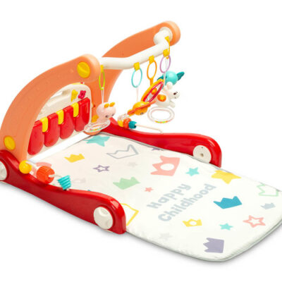 Chodítko pre deti, hracia deka, 2v1 - ružové