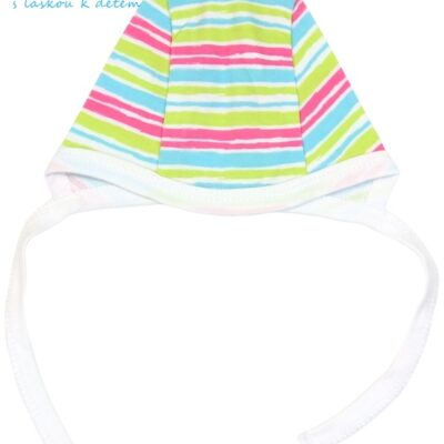 Čiapočka Mamatti -CAT - farebné prúžky, vel. 62