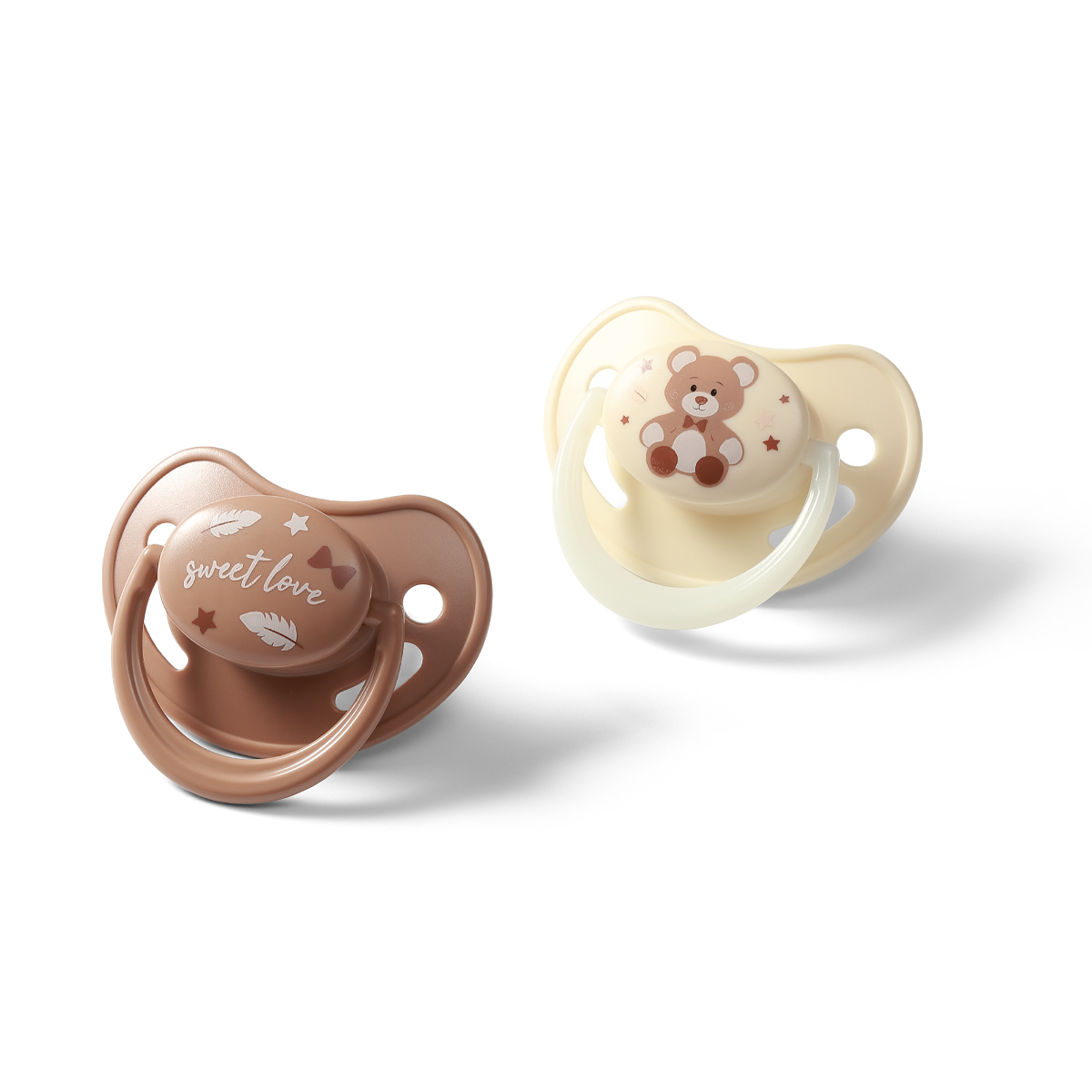 Cumlík silikónový, anatomický tvar, 0-6m, 2 ks - Sweet Love