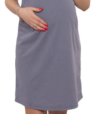 Dámska tehotenská/dojčiaca nočná košeľa Luna, sivá, veľ. XL