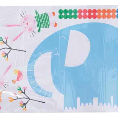 Decor Room Nástenná dekorácia - slon a zajačikovia