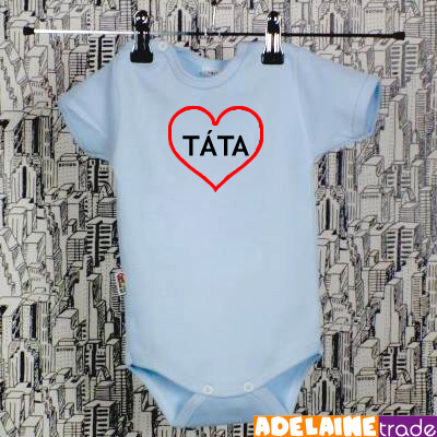 DEJNA Body Kr. rukáv SRDIEČKO TÁTA - sv. modré