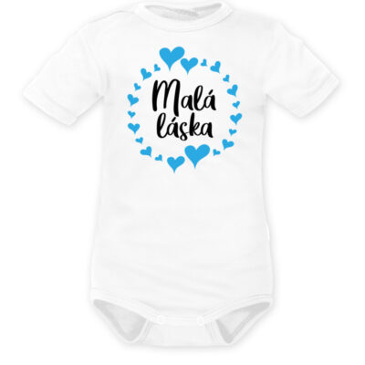 DEJNA Body krátký rukáv Malá láska Kluk - bílé