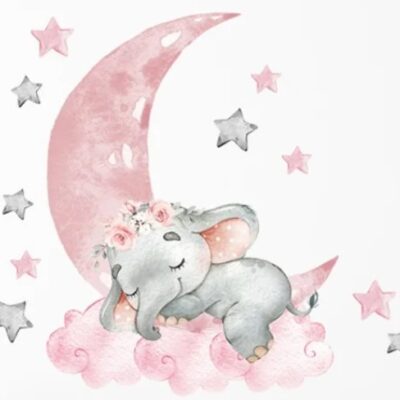 Dekorácia na stenu Tulimi - Sloník na mesiaci