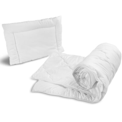 Detská 2D sada prikrývka a vankúš DELUXE do postieľky 120x90, 40x60cm - biela