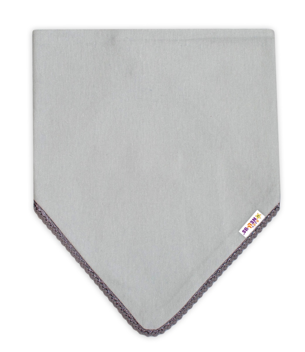 Detská bavlnená šatka na krk (sivá/sivý)