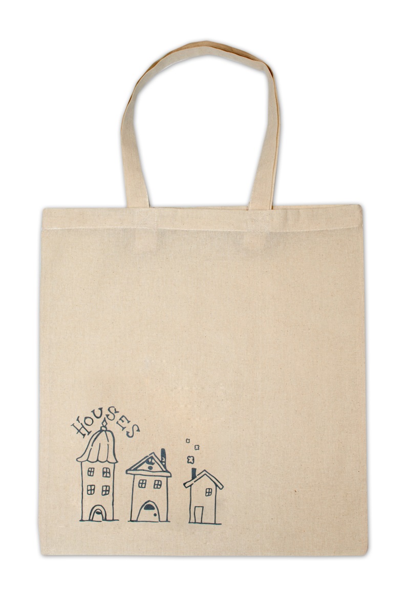 Detská bavlnená taška na vyfarbenie Domčeky