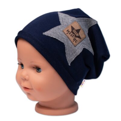 Detská čiapka bavlna, Baby Star, Baby Nellys, granát