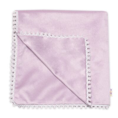 Detská deka Velvet - obojstranná s ozdobným lemovaním, Baby Nellys 100 x 75 cm, orgovánová