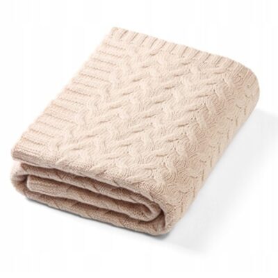 Detská deka z merino vlny 75 x 100 cm, sv. béžová