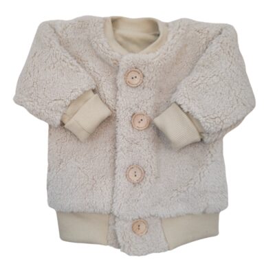 Detská hrejivá bundička/mikina medvedík, béžová, 56/62