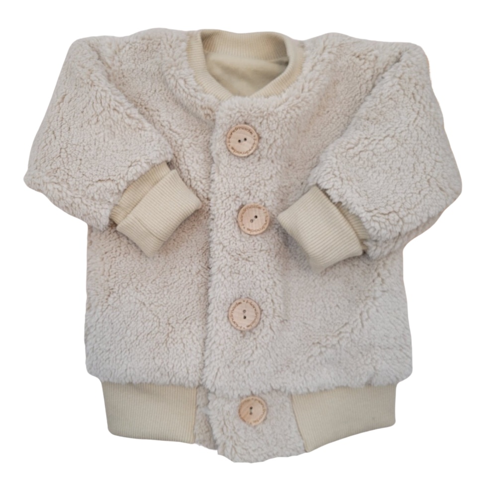 Detská hrejivá bundička/mikina medvedík, béžová, 56/62