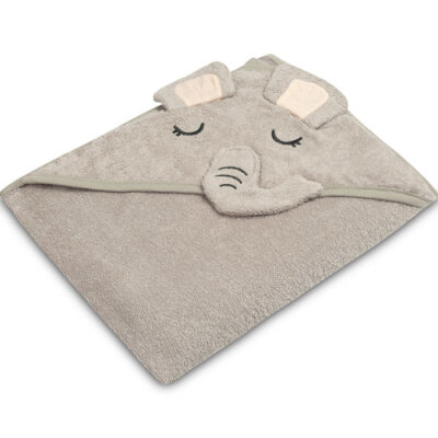 Detská osuška 100x100cm, froté bavlna, Sloník - šedá