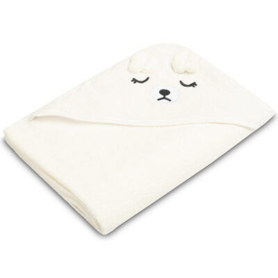 Detská osuška 100x100cm, froté bavlna, Teddy - biela