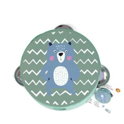 Detská tamburína: Medvedík (modrá)