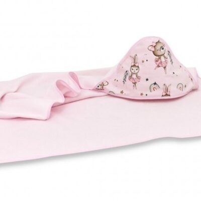 Detská termoosuška s kapucňou, 100 x 100 cm, Little Balerina - ružová