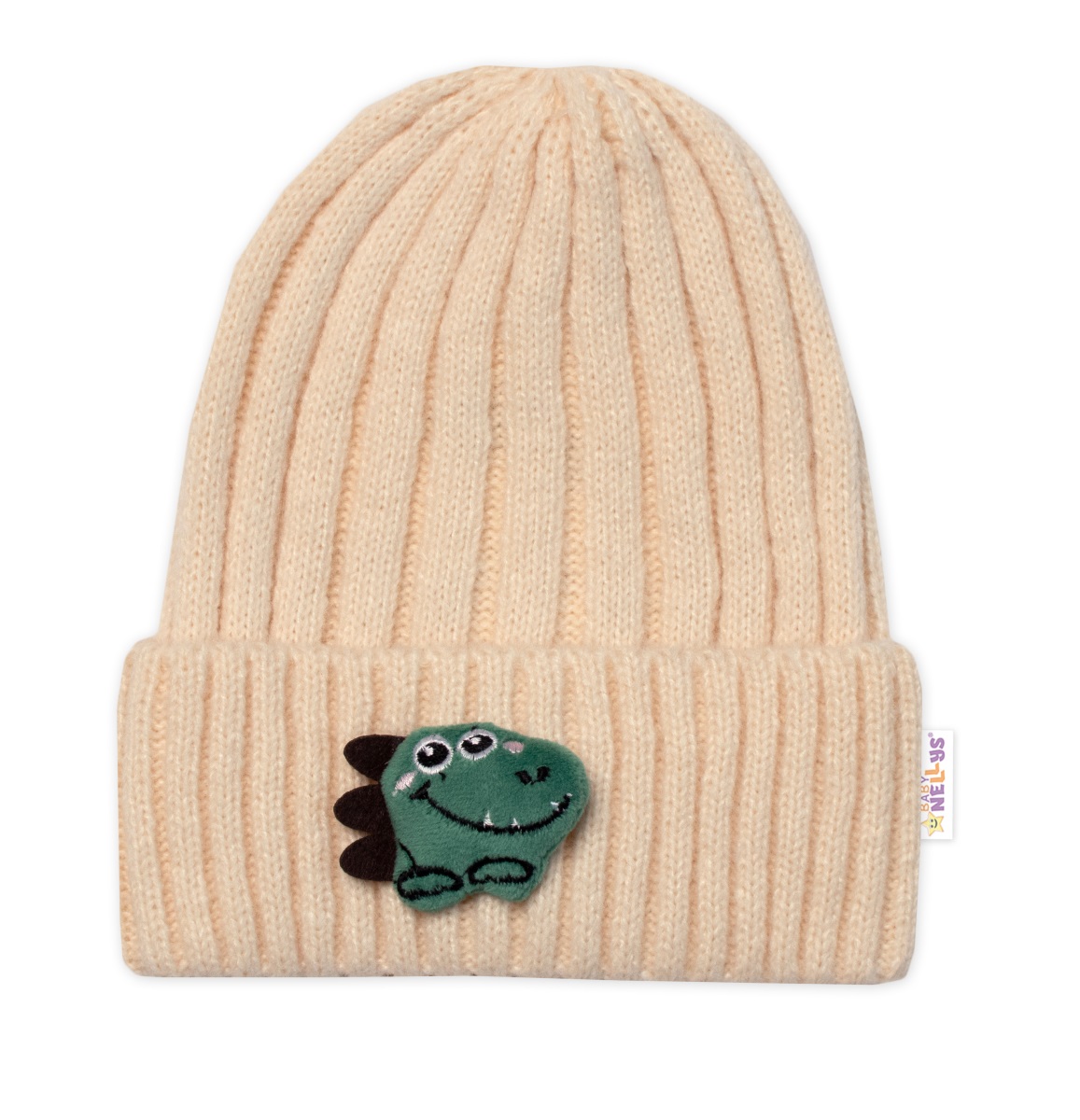 Detská zimná čiapka Dino - ecru, veľ. 48-54 cm