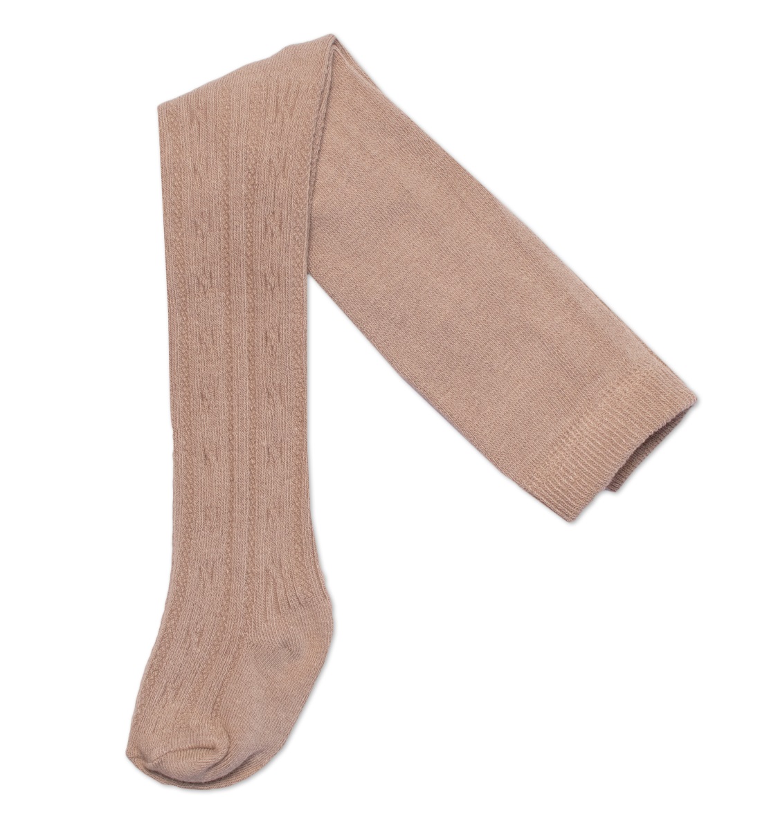 Detské pančucháče bavlnené so žakárovým vzorom, pieskové, veľ. 92/98