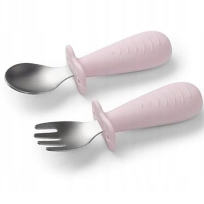 Detské príbory z nerezovej ocele - růžové