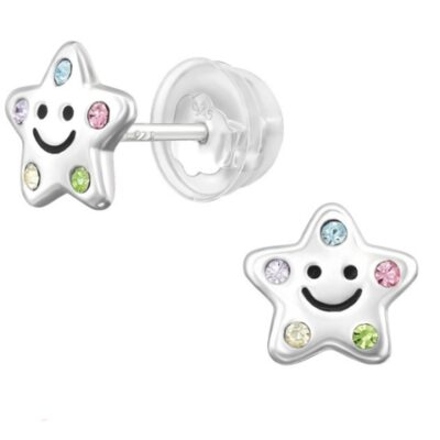 Detské strieborné náušničky Star Smile premium