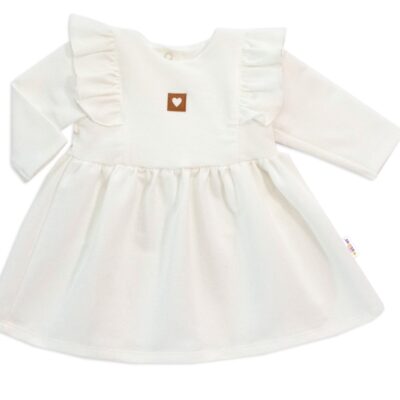Detské teplákové šaty, tunika Vintage Love - krémové, veľ. 86