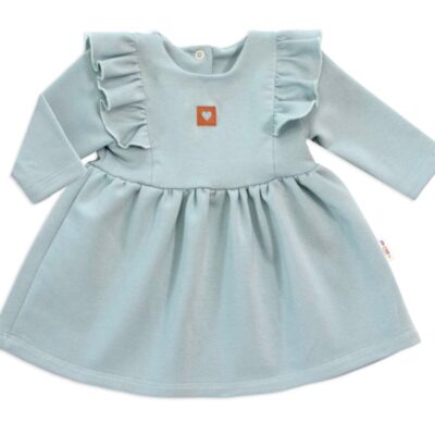 Detské teplákové šaty, tunika Vintage Love - mätové, veľ. 68