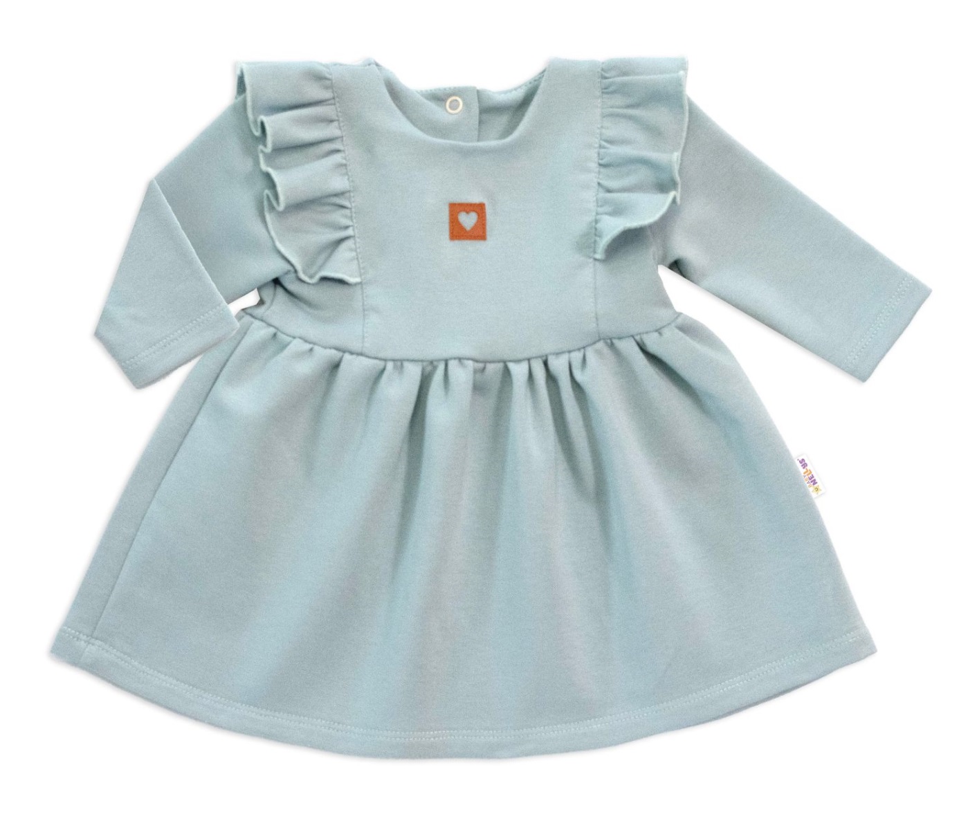 Detské teplákové šaty, tunika Vintage Love - mätové