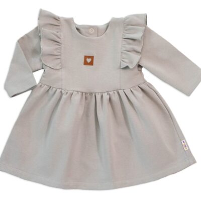 Detské teplákové šaty, tunika Vintage Love - šedé, veľ. 62