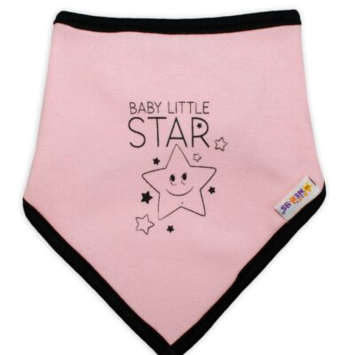 Baby Nellys: Bavlnená šatka Little Star (ružová)