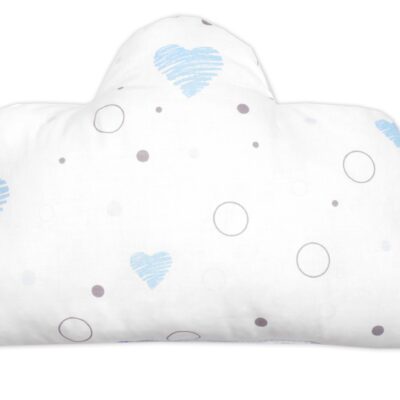 Detský dekoračný vankúšik bavlna Mráčik, I love Boy Baby Nellys, modrá/biela