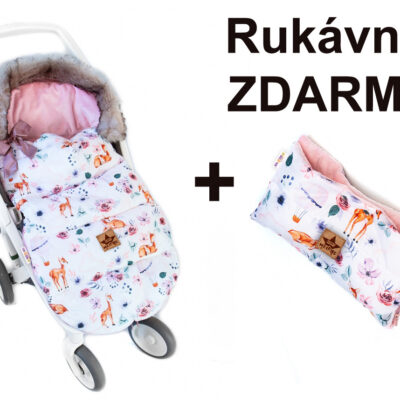Detský fusak maxi PREMIUM Srnka 110x50cm + rukávník zadarmo