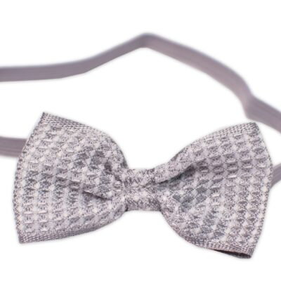 Detský motýlik na gumičke so vzorom Mrofi, šedý, veľ. 104