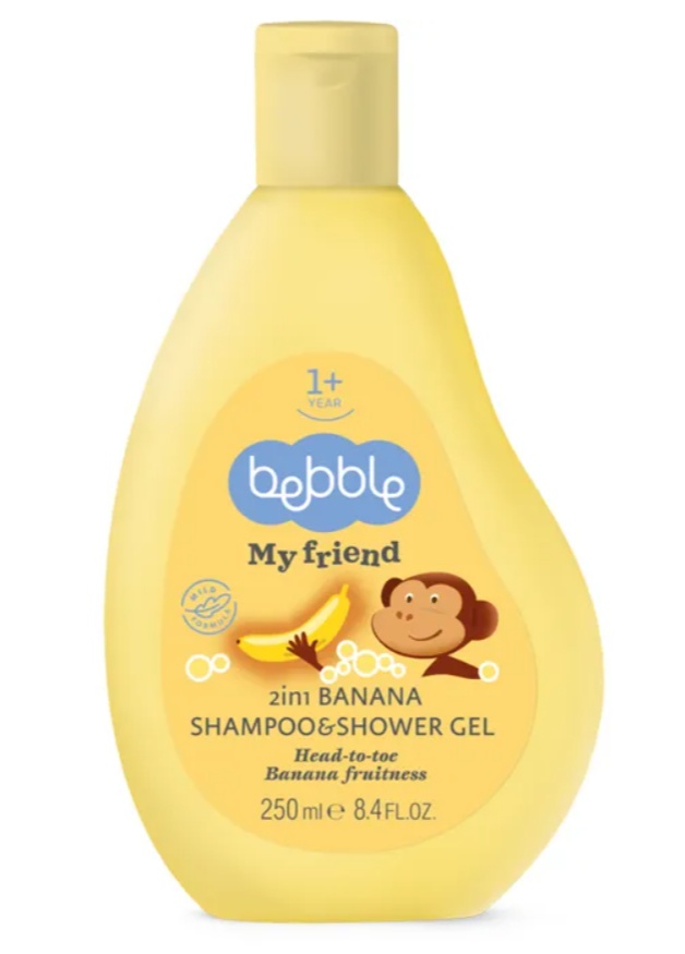 Detský šampón a sprchový gél 2v1 Banán - 250ml