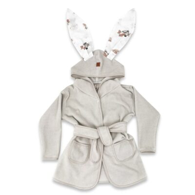 Detský termožupan s uškami Meďa pilot - béžový