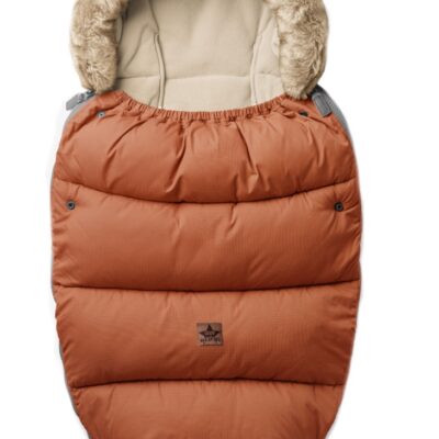 Detský zimný fusak LUX 4 v 1 s kožušinkou, 110 x 50 cm, Baby Nellys - medený