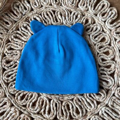 Dojčenská čiapočka s uškami Mamatti, Balón - modrá, veľ. 68