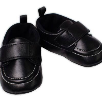 Dojčenské capáčky, topánočky Boy YO!, na suchý zips, prešívané čierne, veľ. 9-15 m