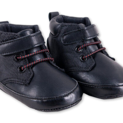 Dojčenské capačky/topánočky YO ! - cierné, veľ. 6/12 m