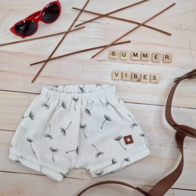 Dojčenské kraťasy mušelín, Púpavy Z&Z, smotanové