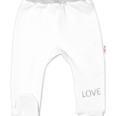 Dojčenské polodupačky, biele - Love, veľ. 68