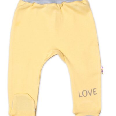 Dojčenské polodupačky, žlté - Love, veľ. 50