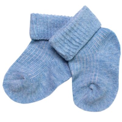 Dojčenské ponožky, Baby Nellys, sv. modré, veľ. 6-9 m