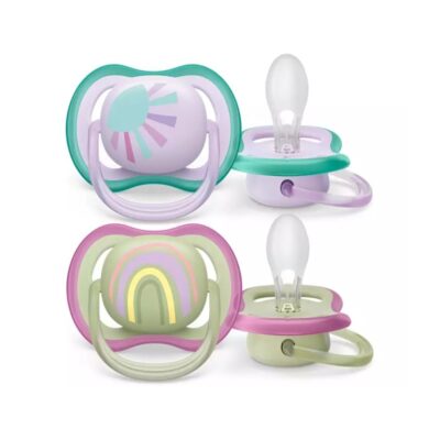 Dojčenský cumlík, cumlík Air, 0-6m, Dúha Girl