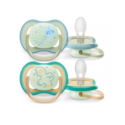 Dojčenský cumlík, cumlík Air, nočné, 0-6m, Star