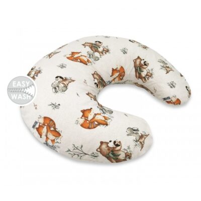 Dojčiace vankúš/podkova, bavlna, Friends time - latte