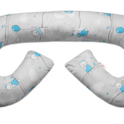 Dojčiace vankúš/relax. poduška MAXI, Good night Animals, sivý